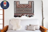 14646 - Shiraz Persian Hand-weaved Antique Authentic/Traditional Nomadic/Tribal Horse-blanket/ Size: 6'4" x 4'9"