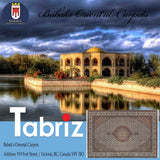 15023 - Tabriz Persian Hand-Knotted Authentic/Traditional Carpet/Rug Silk-made Signed-piece/ Size: 10'1" x 6'7"/ 308cm x 201cm