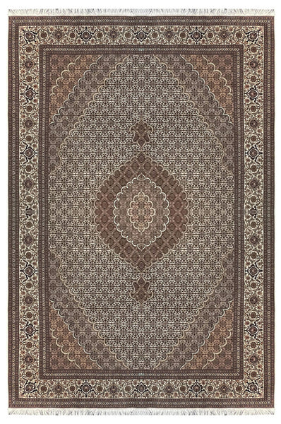 15023 - Tabriz Persian Hand-Knotted Authentic/Traditional Carpet/Rug Silk-made Signed-piece/ Size: 10'1" x 6'7"/ 308cm x 201cm