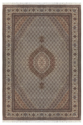 15023 - Tabriz Persian Hand-Knotted Authentic/Traditional Carpet/Rug Silk-made Signed-piece/ Size: 10'1" x 6'7"/ 308cm x 201cm
