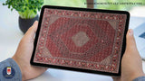 15044 - Bidjar Persian Hand-knotted Authentic/Traditional Carpet/Rug/ Size: 9'9" x 6'10"/ 297cm x 208cm