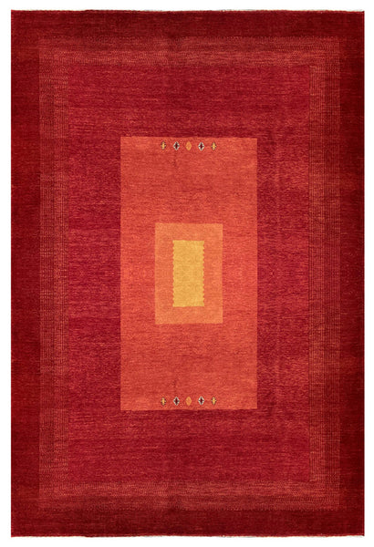 15080 - Lori Persian Hand-knotted Authentic/Nomadic/Tribal Gabbeh / Size: 9'6" x 6'9"/ 290cm x 206cm