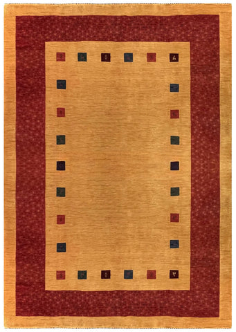 15081 - Lori Persian Hand-knotted Authentic/Nomadic/Tribal Gabbeh/ Size: 9'8" x 6'10" / 295cm x 208cm
