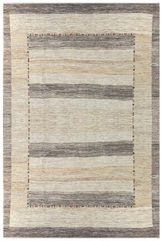 15203-Lori Gabbeh Hand-Knotted/Handmade Persian Rug/Carpet Tribal/Nomadic/Authentic/ Size: 9'7"x 6'7"/ 292cm x 201cm