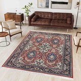 15274-Sarough Hand-Knotted/Handmade Persian Rug/Carpet Traditional Authentic/ Size: 9'5"x 6'10"/ 287cm x 208cm
