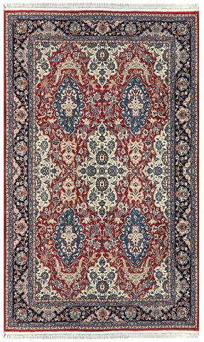 15274-Sarough Hand-Knotted/Handmade Persian Rug/Carpet Traditional Authentic/ Size: 9'5"x 6'10"/ 287cm x 208cm