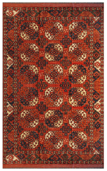 16244-Khal Mohammad Hand-Knotted/Handmade Afghan Rug/Carpet Traditional/Authentic/ Size: 9'9" x 6'9"/ 297cm x 206cm