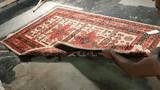 16296-Kazak Hand-Knotted/Handmade Afghan Rug/Carpet Tribal/Nomadic Authentic/ Size: 6'5" x 5'1"/ 196cm x 155cm