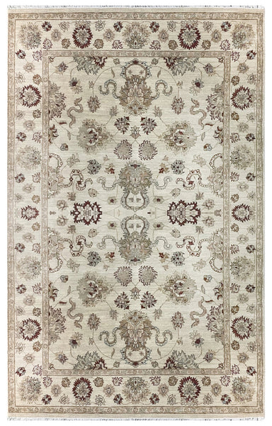 18185 - Chobi Ziegler Hand-Knotted/Handmade Afghan Rug/Carpet Traditional/Authentic/Size: 9'6" x 6'0"/ 290cm x 183cm