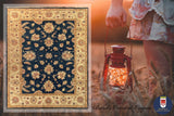 19218-Chobi Ziegler Hand-Knotted/Handmade Afghan Rug/Carpet Tribal/Nomadic Authentic/ Size: 6'6''x 5'4''/ 241cm x 201cm