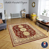 19235-Royal Chobi Ziegler Hand-Knotted/Handmade Afghan Rug/Carpet Tribal/Nomadic Authentic/ Size: 9'7''x 8'2''/ 292cm x 249cm