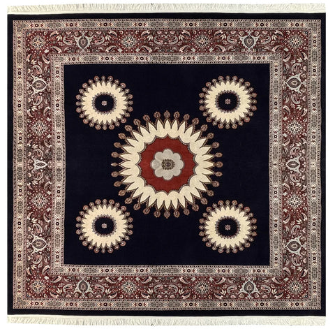 19581-Royal Moud  Handmade/Hand-Knotted Persian Rug/Traditional Carpet Authentic/ Size: 7'0" x 6'7"/ 213cm x 201cm