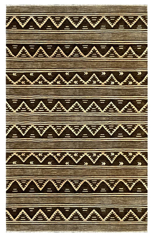 19943-Chobi Ziegler Hand-knotted/Handmade Afghan Rug/Carpet Traditional Authentic/ Size: 9'2" x 8'1"/ 280cm x 246cm