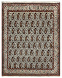 19994-Ghom Hand-knotted/Handmade Persian Rug/Carpet Traditional Authentic/ Size: 10'2" x 7'11"/ 310cm x 241cm