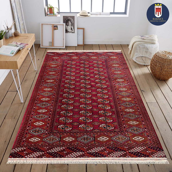 20512-Turkmen Hand-Knotted/Handmade Persian Rug/Carpet Traditional