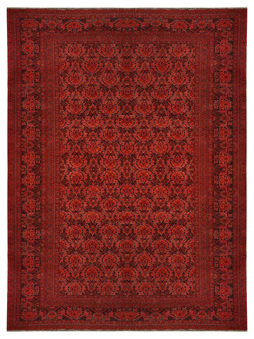 22282 -Royal Khal Mohammad Hand-Knotted/Handmade Afghan Rug/Carpet Traditional Authentic/Size: 12'2" x 7'8"/ 371cm x 234cm
