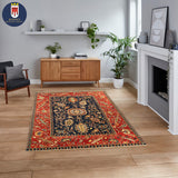 22444 - Chobi Ziegler Hand-knotted/Handmade Afghan Rug/Carpet Traditional Authentic/Size: 9'11" x 6'10"/ 302cm x 208cm