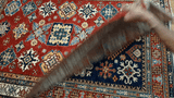 22468 -Royal Kazak Hand-Knotted/Handmade Afghan Tribal/Nomadic Authentic/Size: 6'6" x 4'11"/ 198cm x 150cm