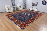 22504 - Chobi Ziegler Hand-Knotted/Handmade Afghan Rug/Carpet Traditional/Authentic/Size: 9'6" x 6'9"/ 290cm x 206cm