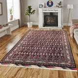 22583-Sarough Hand-Knotted/Handmade Persian Rug/Carpet Traditional Authentic/ Size: 9'6"x 6'7"/ 290cm x 201cm