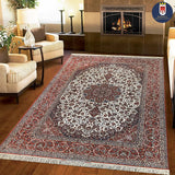 22605-Isfahan (circa 1960 Seirafian)/Hand-Knotted/Handmade Persian Rug/Carpet Traditional Authentic/ Size: 11'0" x 7'0"