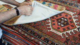 23276 - Kelim Hand-Woven/Flat Weaved/Handmade Afghan Kelim Pillow Cover/Carpet Tribal/Nomadic Authentic/Size: 1'8" x 1'8"