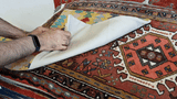 23314 - Kelim Hand-Woven/Flat Weaved/Handmade Afghan Kelim Pillow Cover/Carpet Tribal/Nomadic Authentic/Size: 1'8" x 1'8"