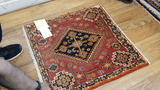23872-Ghashgai Hand-Knotted/Handmade Persian Rug/Carpet/ Tribal/ Nomadic/ Authentic/ Size: 2'3" x 2'2"