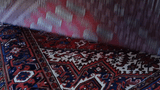 25293-Bokhara Hand-Knotted/Handmade Pakistani Rug/Carpet Tribal/Nomadic Authentic/ Size: 10'1" x 6'7"/307cm x 201cm