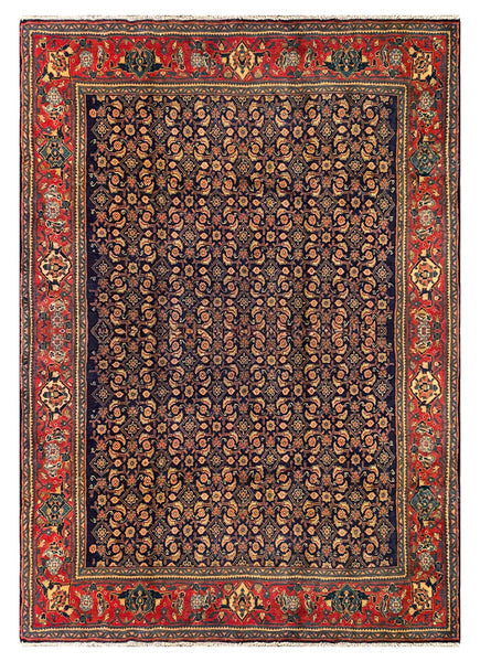 25575-Sarough Hand-Knotted/Handmade Persian Rug/Carpet Traditional/Authentic/ Size: 9'4" x 6'6"/284cm x 198cm