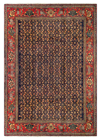 25575-Sarough Hand-Knotted/Handmade Persian Rug/Carpet Traditional/Authentic/ Size: 9'4" x 6'6"/284cm x 198cm