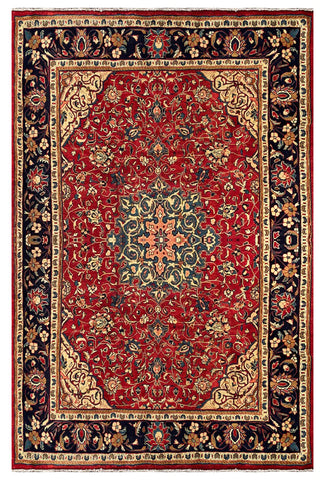 25576-Sarough Hand-Knotted/Handmade Persian Rug/Carpet Traditional/Authentic/ Size: 10'10" x 7'1"/330cm x 216cm