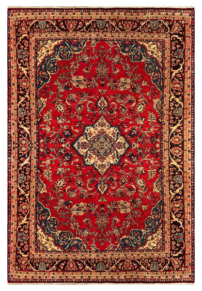 25585-Sarough Hand-Knotted/Handmade Persian Rug/Carpet Traditional Authentic/ Size: 9'9"x 6'11"/297cm x 211cm