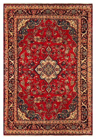 25585-Sarough Hand-Knotted/Handmade Persian Rug/Carpet Traditional Authentic/ Size: 9'9"x 6'11"/297cm x 211cm