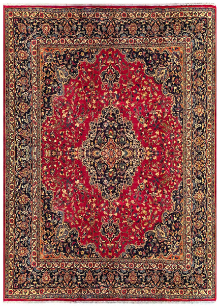 25680-Mashad Hand-Knotted/Handmade Persian Rug/Carpet Traditional Authentic/ Size: 11'5" x 9'7"/348cm x 292cm
