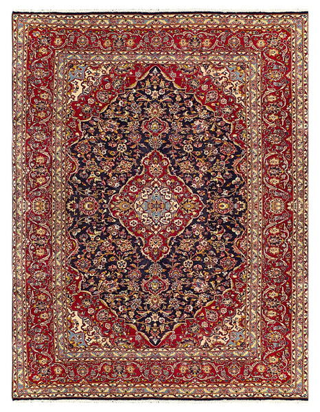 25725-Kashan Hand-Knotted/Handmade Persian Rug/Carpet Traditional/Authentic/Size: 10'9" x 8'3"/328cm x 251cm
