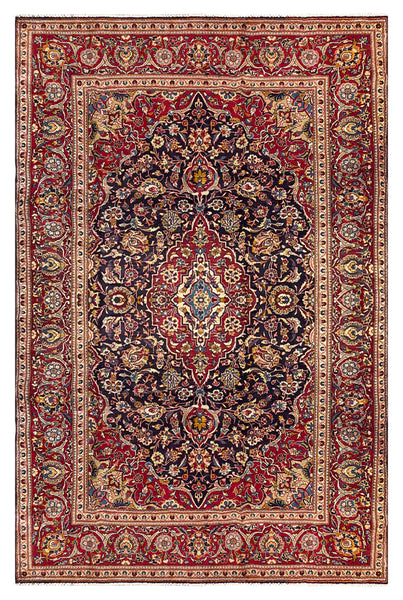 25751-Kashan Hand-Knotted/Handmade Persian Rug/Carpet Traditional/Authentic/Size: 10'3" x 6'8"/312cm x 203cm