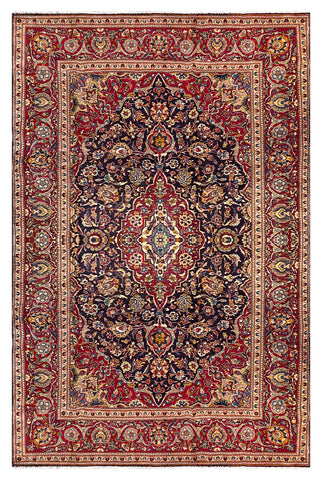 25751-Kashan Hand-Knotted/Handmade Persian Rug/Carpet Traditional/Authentic/Size: 10'3" x 6'8"/312cm x 203cm