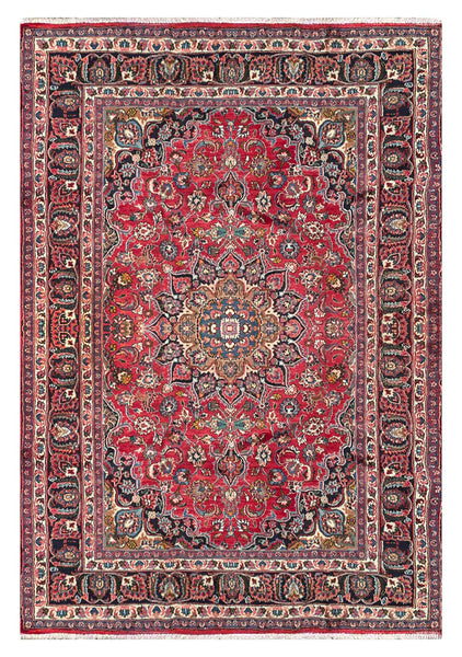 25759-Mashad Hand-Knotted/Handmade Persian Rug/Carpet Traditional Authentic/ Size: 9'5" x 6'6"/287cm x 198cm