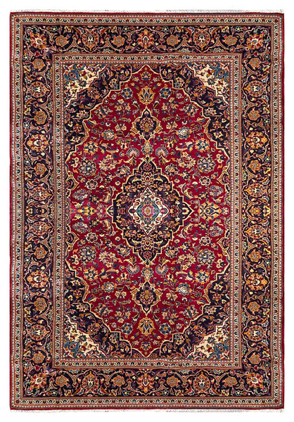 25762-Kashan Hand-Knotted/Handmade Persian Rug/Carpet Traditional/Authentic/Size: 9'11" x 6'9"/302cm x 206cm