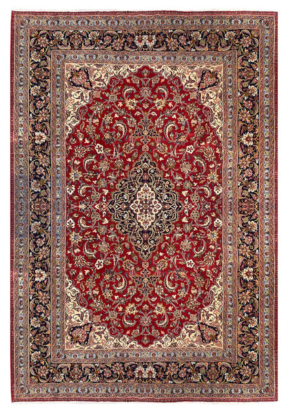 25783-Mashad Hand-Knotted/Handmade Persian Rug/Carpet Traditional Authentic/ Size: 9'7" x 6'6"/292cm x 198cm