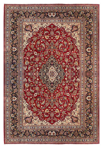 25783-Mashad Hand-Knotted/Handmade Persian Rug/Carpet Traditional Authentic/ Size: 9'7" x 6'6"/292cm x 198cm