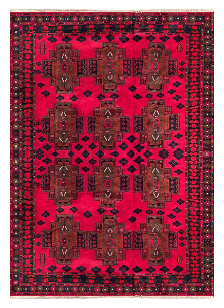 25827-Balutch Hand-Knotted/Handmade Persian Rug/Carpet Tribal/Nomadic Authentic/ Size: 9'7" x 6'9"/292cm x 206cm