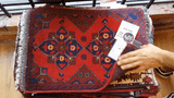 26193 - Khal Mohammad Afghan Hand-Knotted Authentic/Traditional/Rug/Size: 2'0" x 1'5"/61cm x 43cm