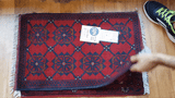 26219 - Khal Mohammad Afghan Hand-Knotted Authentic/Traditional/Rug/Size: 2'1" x 1'3"/64cm x 38cm