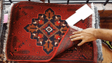 26233 - Khal Mohammad Afghan Hand-Knotted Authentic/Traditional/Rug/Size: 1'9" x 1'4"/53cm x 41cm