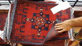 26348- Khal Mohammad Afghan Hand-Knotted Authentic/Traditional/Rug/Size: 1'9" x 1'4"/53cm x 41cm