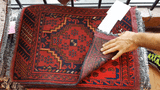 26375- Khal Mohammad Afghan Hand-Knotted Authentic/Traditional/Rug/Size: 2'0" x 1'4"/61cm x 41cm