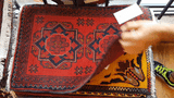 26377- Khal Mohammad Afghan Hand-Knotted Authentic/Traditional/Rug/Size: 2'1" x 1'4"/64cm x 41cm
