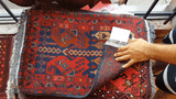 26392- Khal Mohammad Afghan Hand-Knotted Authentic/Traditional/Rug/Size: 2'0" x 1'4"/61cm x 41cm